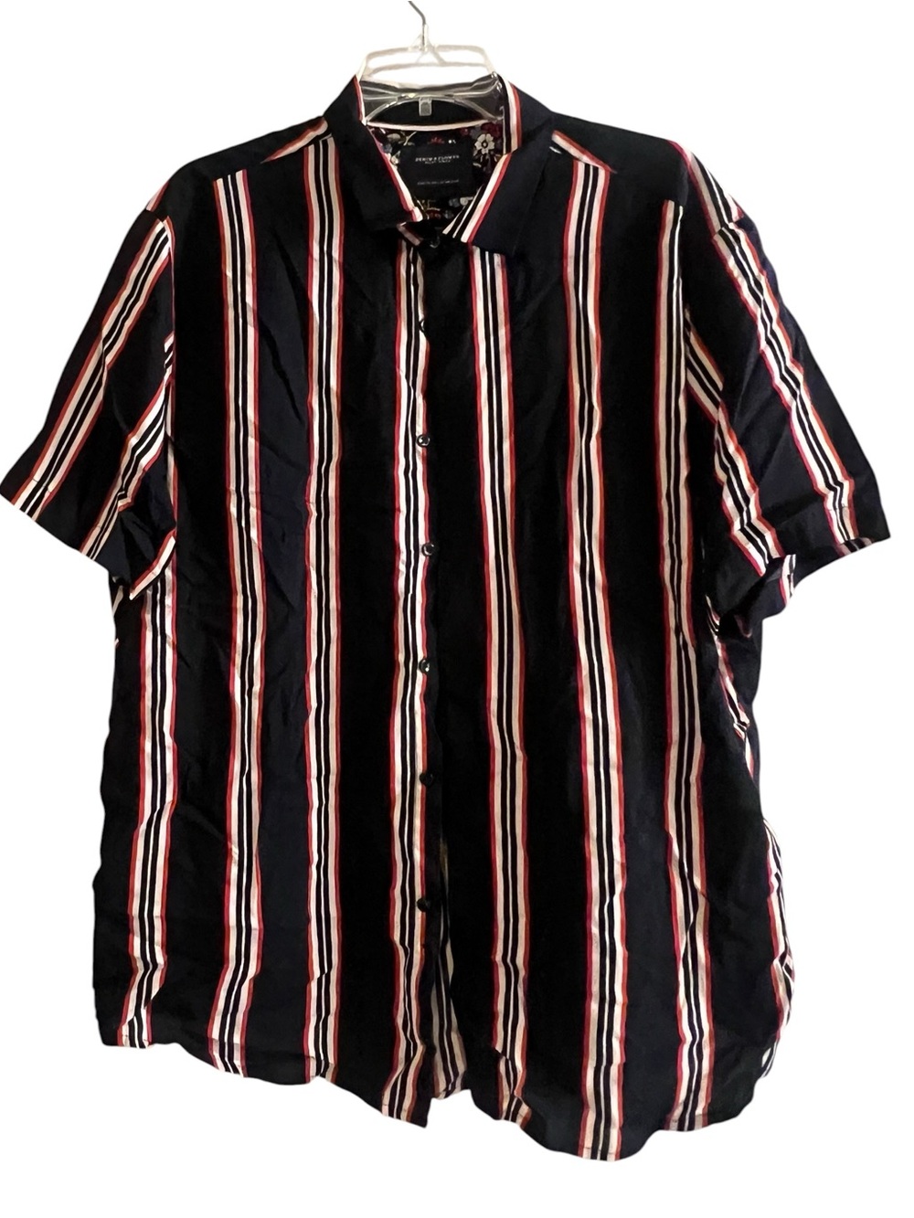 Denim & Flower Ricky Singh Striped Short Sleeve Button-Down Shirt XL